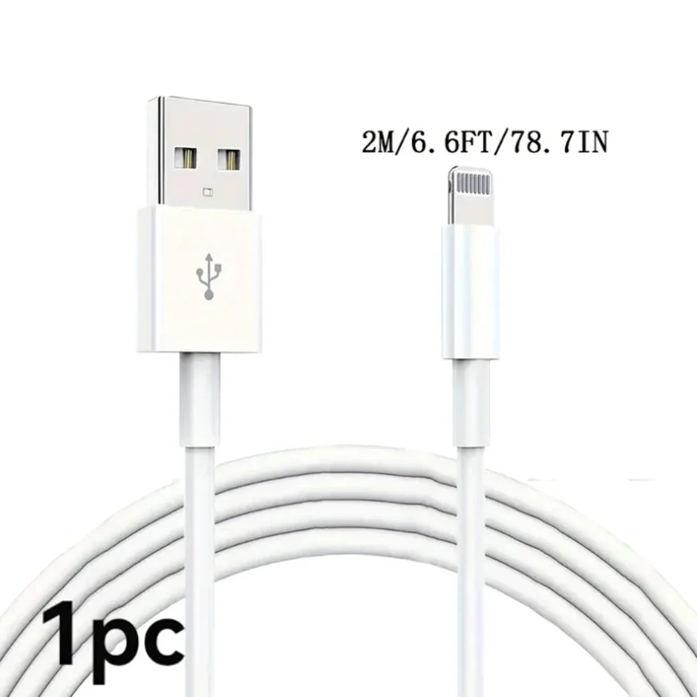 IPhone Charger 6 ft USB Cable White Fast Charging For Apple Devices iPads iPods